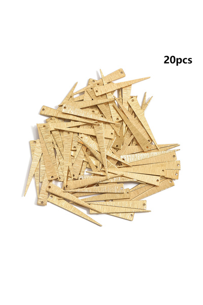 Choice Brass Color 20pcs Brass Triangular Pendants, Geometric Triangle Brushe...