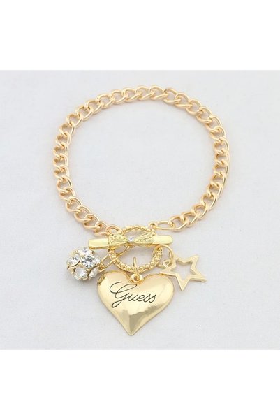 Choice Gold New Big Heart Charm Hallowout Star Fire Ball Bracelet for Women I...