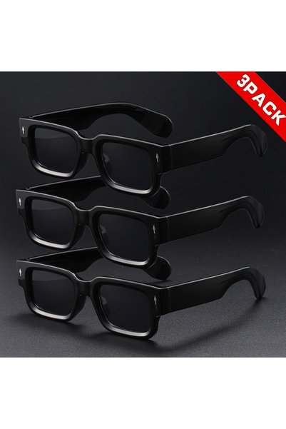 Choice black Rectangle Sunglasses Women Men Vintage Brand Designer Square Lux...