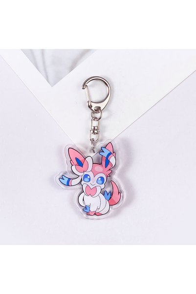Choice 5 cm 2 1/9Pcs Pokémon Pikachu Bulbasaur Eevee Acrylic Keychain Accesso...