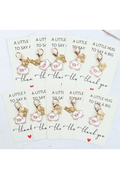 Choice 10Pcs 10 Pieces of 2027 Sheep Keychain Pendants, Very Suitable as New ...