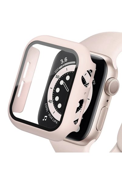 Choice Series 11-10 46mm Pink sand Tempered Glass+cover For Apple Watch Acces...