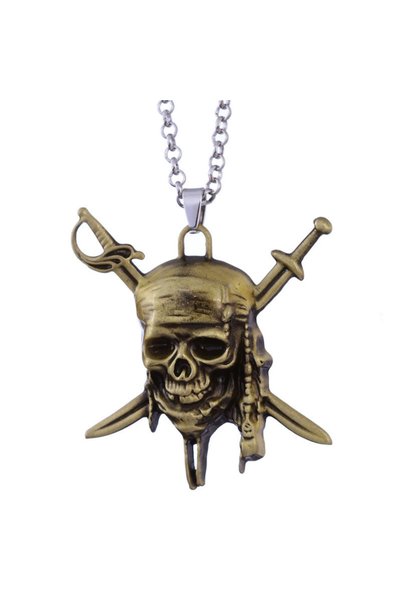 Choice 50cm Antique Bronze Pirates Of The Caribbean Necklace Movie Jack Sparr...