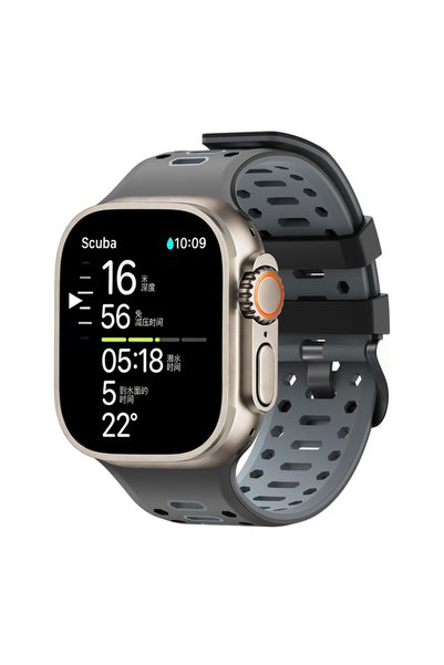 Choice 44mm-45mm-46mm-49mm Black-Gray For Apple Watch Ultra 2 3 Men's Strap 4...