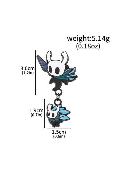 Choice X00675 Hollow Knight Enamel Pins Cute Cartoon Metal Brooch Game Jewelr...
