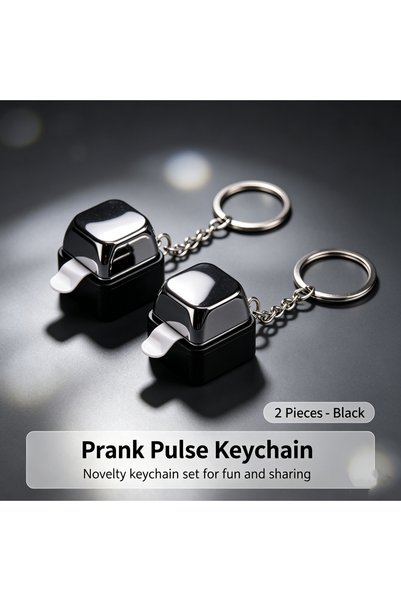 Choice black-2pcs Electric Shock Electric Keyboard Keychain Street Trick Nove...