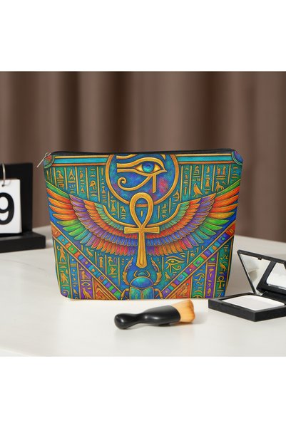 Choice A 1 Piece of Ancient Egyptian Iconic Symbol Makeup Bag - Multifunction...