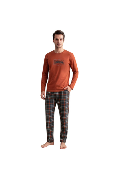 Over Sleep by Poleren Over Sleep 2498 Men's Winter Single Jersey Matching Paj...