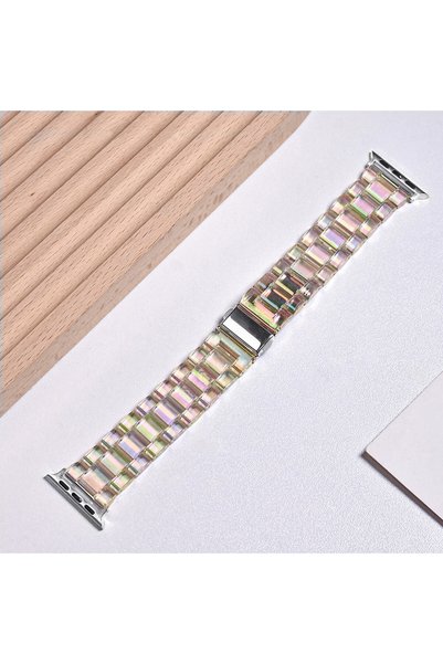 Choice 38mm 40mm 41mm transparent Laser Transparent Strap for Apple Watch Ban...