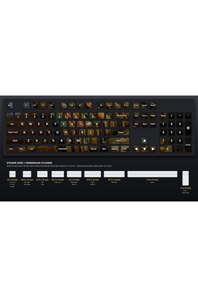 OEM Stickere Tastatura Set Carti Vechi Vintaj, Imagini Continue, Matrite A4, ...