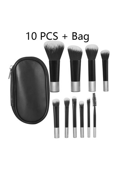 Choice 10 PCS And Bag 10 Pcs Mini Makeup Brush Set Travel Makeup Brushes