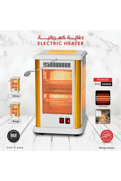 Baytix HOME مدفأة كهربائية للغرف بقدرة 2000 واط، مدفأة محمولة قائمة بذاتها مع...
