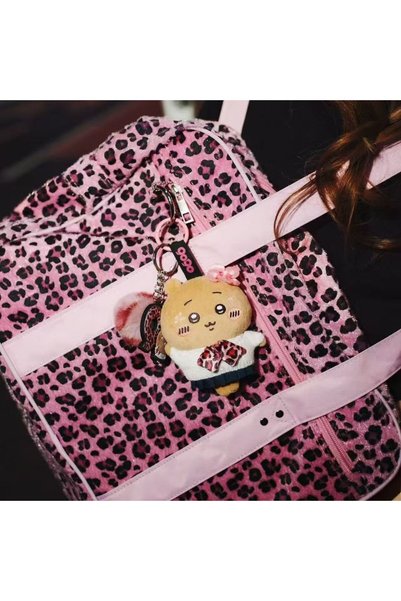 BANDAI JIYI JIYI Usagi Momonga Plush Keychain Leopard Print Gal Style Stuffed...