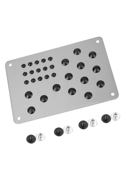 Choice 1pc Alloy type Car Floor Mat Foot Heel Scuff Plate Non-slip Carpet Pat...