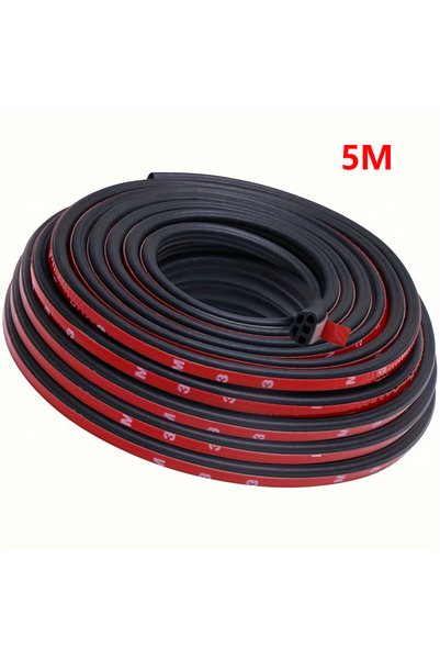 Choice 5M Self Adhesive Car Door Acoustic Weather Strip Double Layer 5 Hole C...