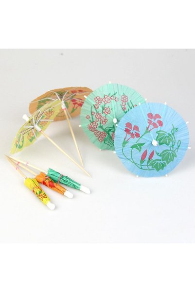 Choice 20pcs Umbrella 20/50PCS Paper Umbrella Cocktail Sticks Hawaiian Luau S...