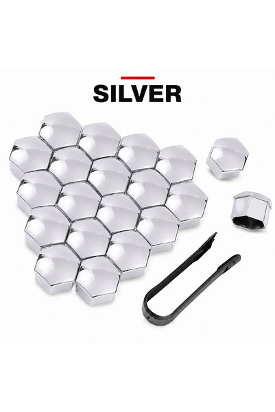 Choice 19mm Silver PINMOAP 17/19/21mm Car Wheel Nut Covers Car Lug Nut Caps P...