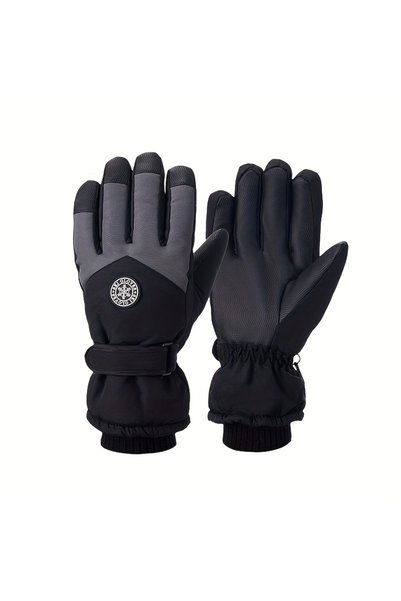Choice men-black Ski Gloves Winter Gloves for Women Men Snowboard Mittens Tou...
