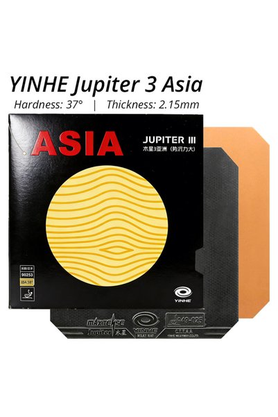 Choice مطاط تنس الطاولة الأسود 37 YINHE Jupiter 3 Asia لاصق معتمد من ITTF لوح...