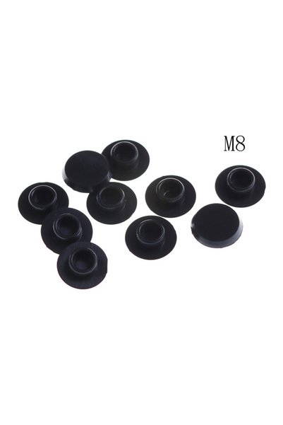 Choice M8 10PCS M5-12 Practical Black Hex Socket Head Cover Caps Fasteners Sc...