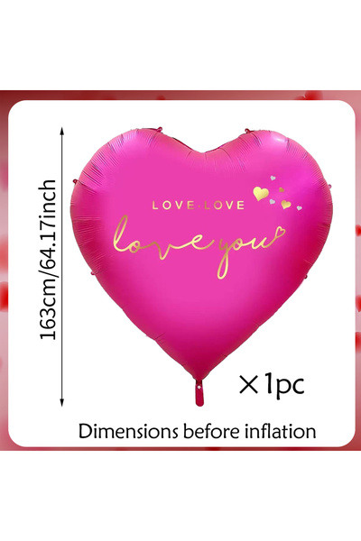 Choice Other 1pc 1pc Oversized 63 inch Love You Aluminum Foil Love balloon fo...
