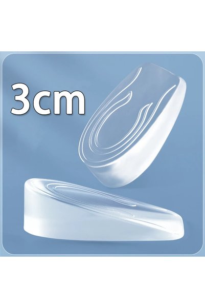 Choice S(women) 3cm clear-2Pcs 2pcs/4pcs Silicone Shock Absorbing Insoles Men...