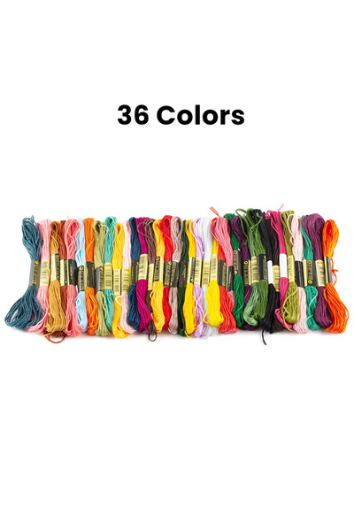 Choice 36pcs 100 pcs Floss Random Color Cross Stitch Embroidery Thread Rainbo...