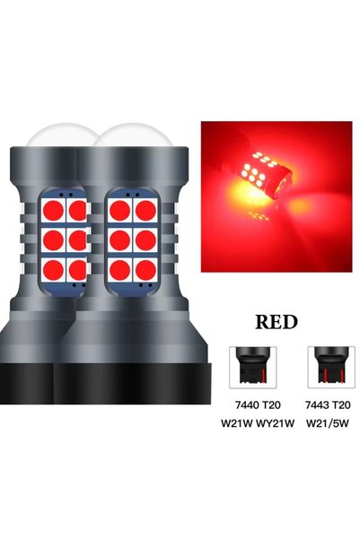 Choice 7443 W21/5W T20 red 2Pcs T20 LED Bulbs 7440 7443 Led WY21W W21W Car Tu...