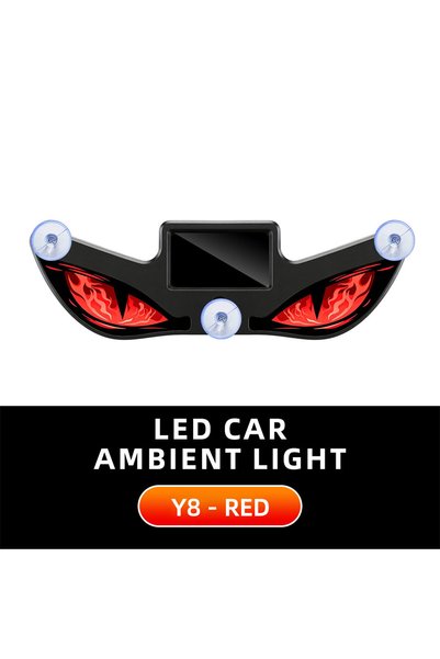 Choice Y8 Solar Powered Car Neon Light Wireless Cool DEMON EYE Led Ambient Li...