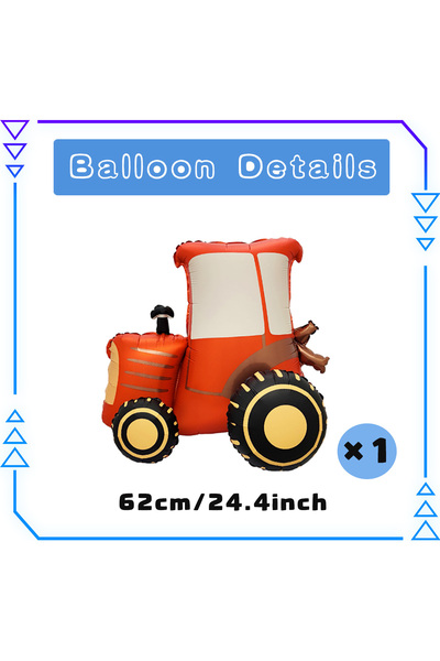 Choice Other Orange Engineering Vehicle balloon Set Tractor Off-Road Vehicle ...