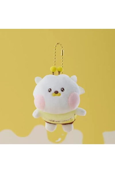 Choice ميدالية مفاتيح قطيفة على شكل نحلة متعددة الألوان من White Sheep Bee، ق...
