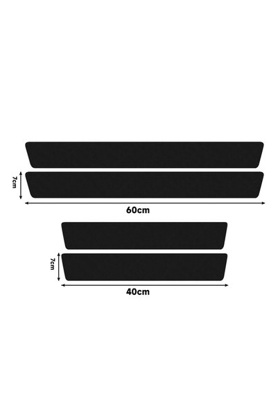 Choice 4Pcs Car Door Sill Strip Without Patterns, Personalized Creative Door ...