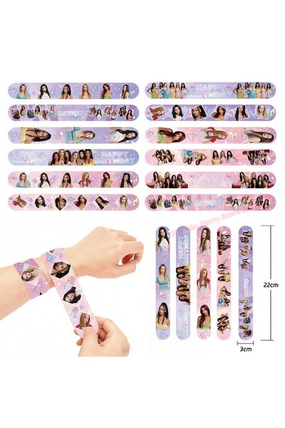 Choice 10pcs Slap Bracelets Kpop Katseye Slap Bracelets Party Favors Snap Wri...