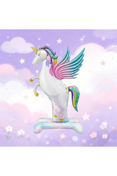 Choice Other 1pcs Giant 3D Self-Standing Unicorn Foil Balloon with Stable Bas...