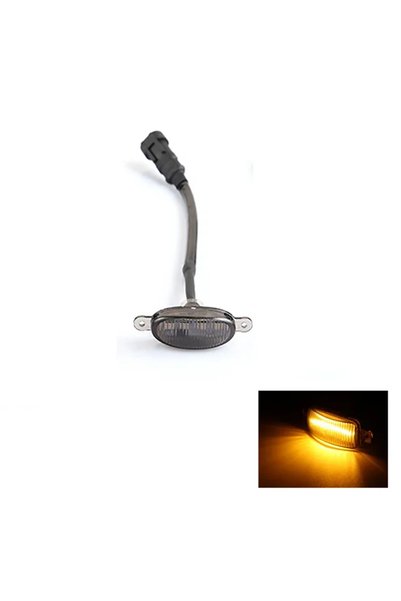 Choice 3pcs black amber Universal Car Front LED Grille Light Smoked Amber Whi...