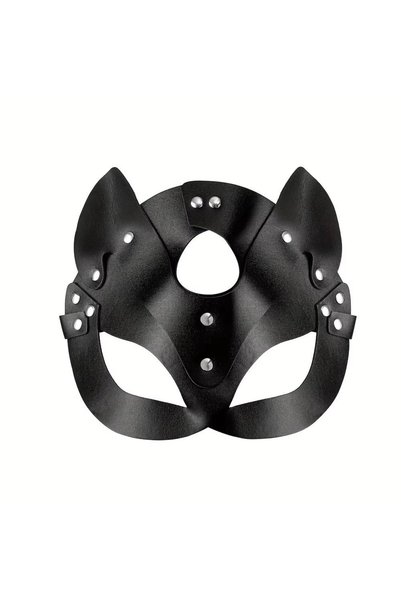 Choice 1PC Fancy Synthetic Leather Cat Mask Chain Harness Black Color Half Fa...