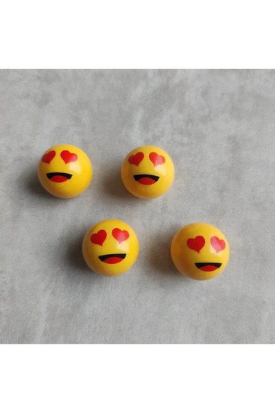 Choice M 4Pcs/Set Aluminum Tire Valve Stem Caps Cute Smiley Ball Universal Fi...