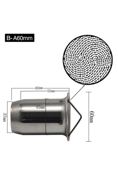 Choice A60mm Alconstar- 51mm/60mm Inlet Motorcycle Exhaust Muffler Catalyst D...