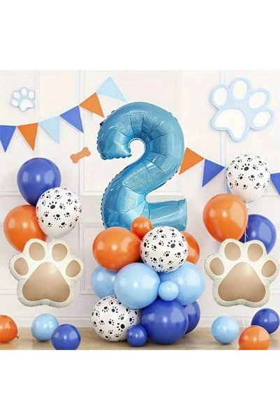 Choice Other number2 set 22Pcs/Set Pet Theme Paw Print Birthday Party Balloon...