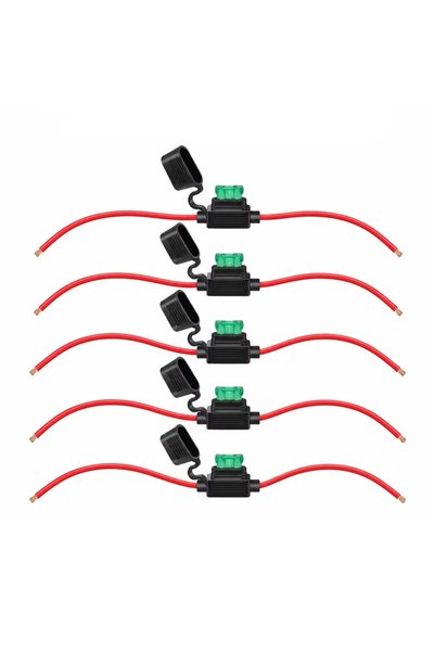 Choice 5PCS 5 Pack 12 Gauge Inline Fuse Holder 12V 30A with Blade Fuses 12AWG...