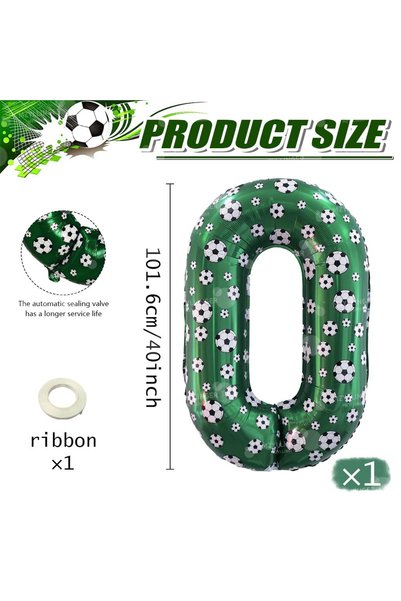 Choice 40inch 0 40 Inch 0-9 Printed Football Digital Balloon for Birthday Dec...