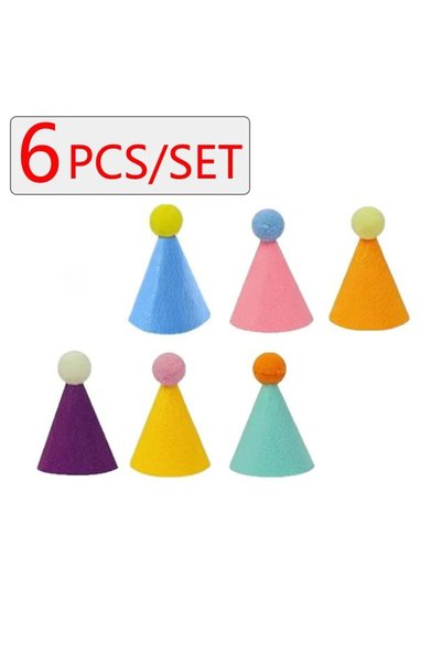 Choice 6pcs set 3/6/12pcs Pet Party Hat Colorful Mini Party Hats for Stuffed ...