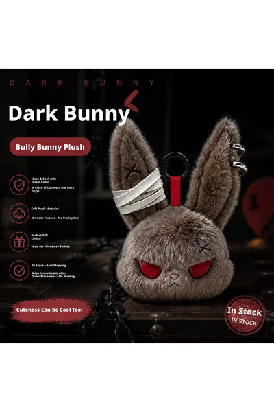 BANDAI 5 Halloween Gothic Bunny Plush Keychain RabbitBag Charm with Bandage D...