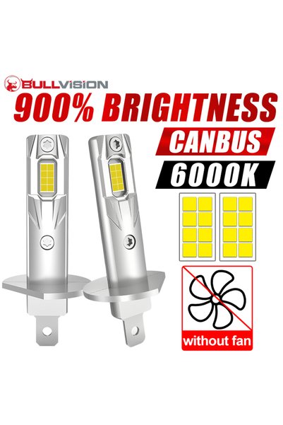 Choice H1 6000K Cold White H1 LED Headlights Bulbs for Car CANBUS Fog Lights ...