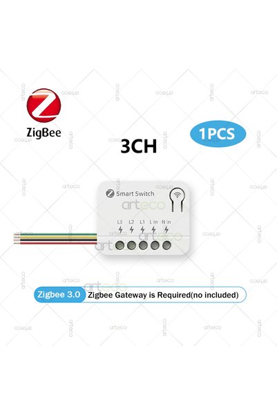 Choice 3CH 1PCS 10A Zigbee Mini Smart Switch Module DIY Relay Switch Breaker ...