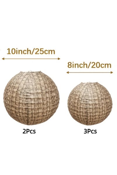 Choice Other 5Pcs 5pcs Burlap Hanging Lanterns, Chinese Boho Farmhouse Decor ...