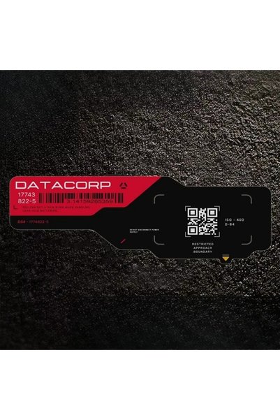 Choice 3 Holographic Cyberpunk Tech QR Code Waterproof Vinyl Sticker for Moto...