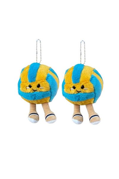 Choice B 2PC Cute Soft Plush Cartoon Volleyball Toy, Fun Sports-Themed Keycha...