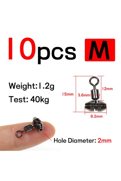 Choice 10pcs size M 10PCS 360° Rotation Cross Line Swivels Heavy Duty 3 Way B...