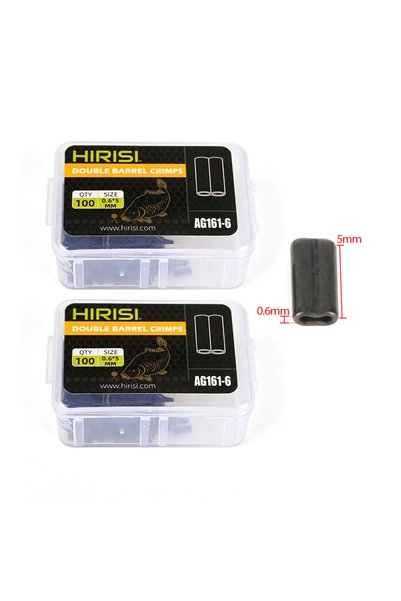 HIRISI 200pcs AG161-6 100/200pcs Double Copper Fishing Tube – Crimping Sleeve...